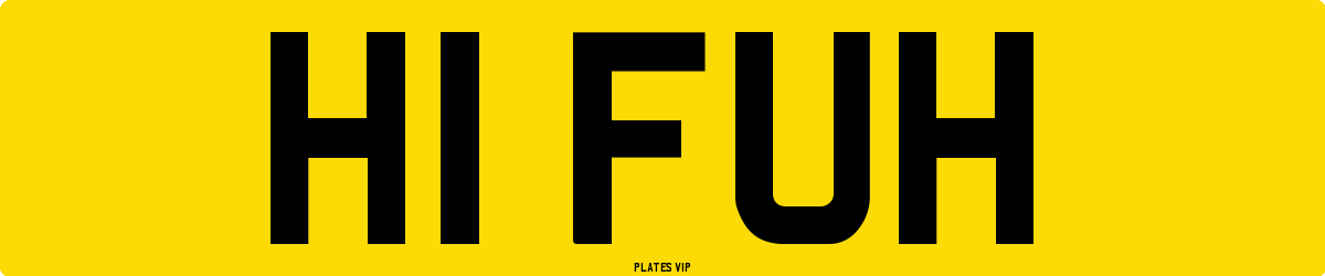 H1 FUH Number Plate