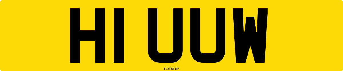 H1 UUW Number Plate