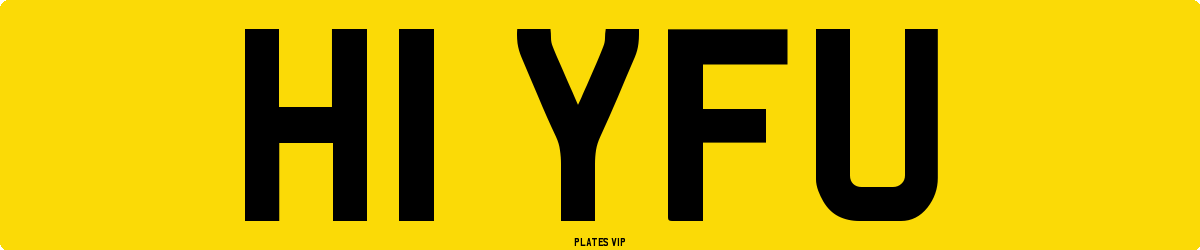 H1 YFU Number Plate