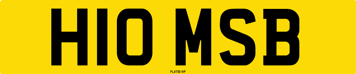 H10 MSB Number Plate