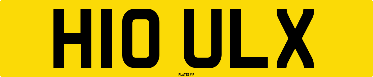 H10 ULX Number Plate