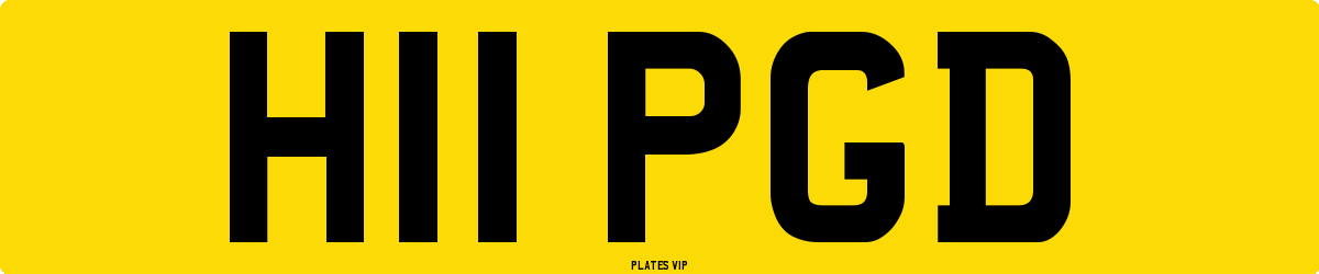 H11 PGD Number Plate