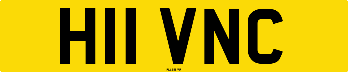 H11 VNC Number Plate