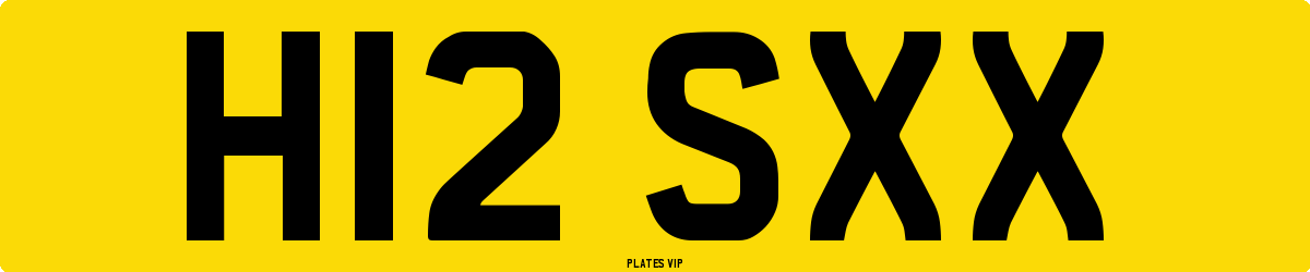 H12 SXX Number Plate