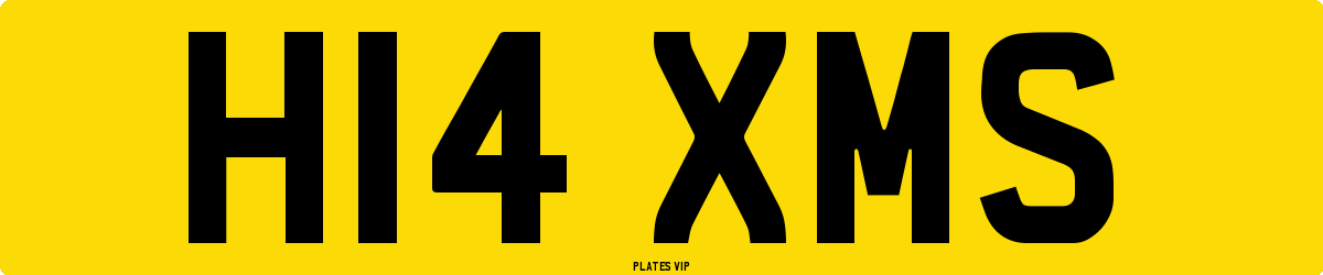 H14 XMS Number Plate