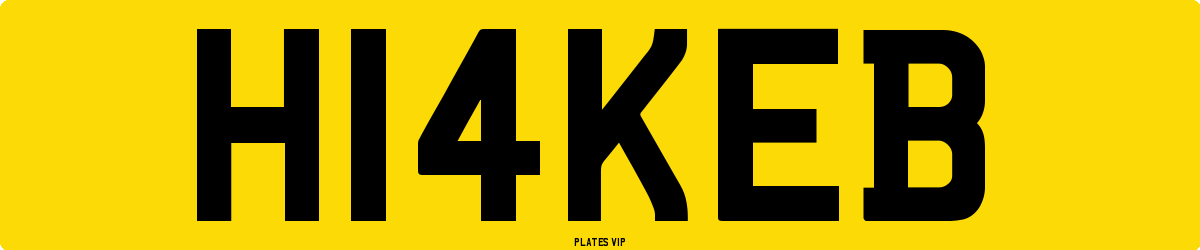 H14KEB Number Plate