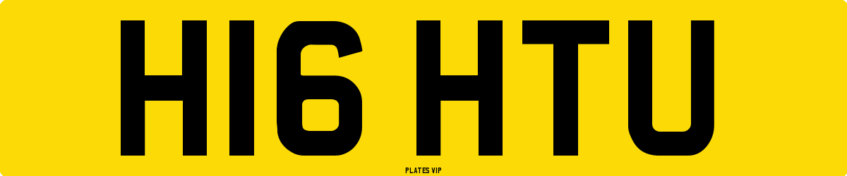 H16 HTU Number Plate