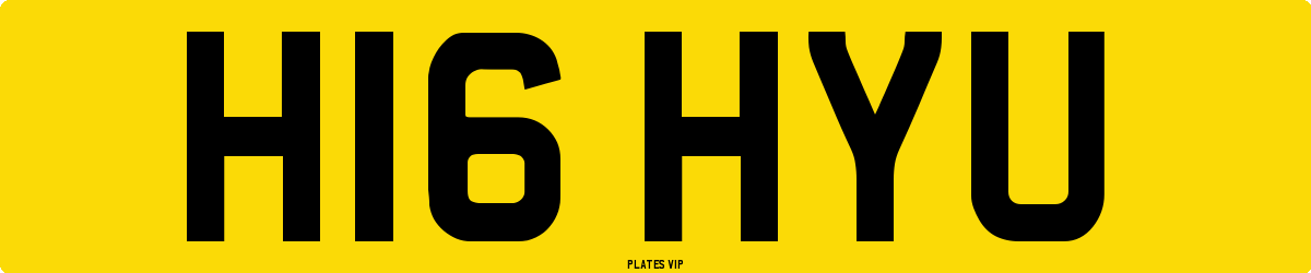 H16 HYU Number Plate