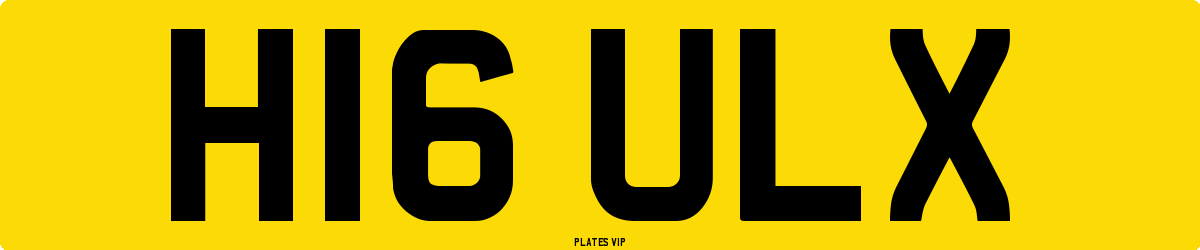 H16 ULX Number Plate