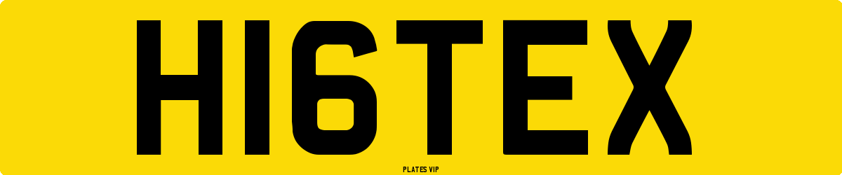 H16TEX Number Plate