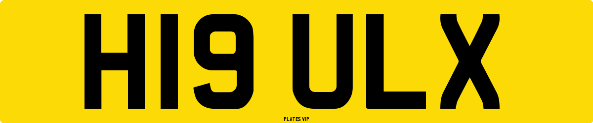 H19 ULX Number Plate