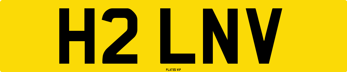 H2 LNV Number Plate