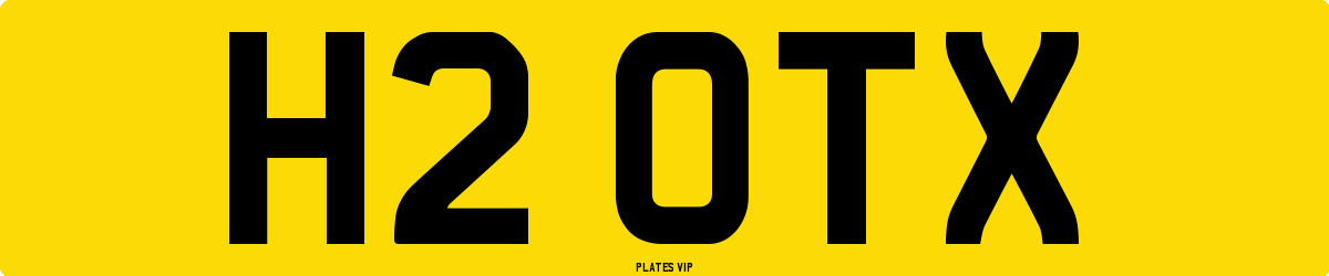 H2 OTX Number Plate