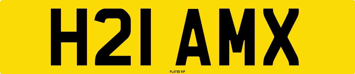 H21 AMX Number Plate