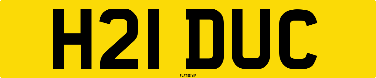 H21 DUC Number Plate