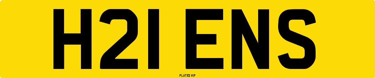 H21 ENS Number Plate