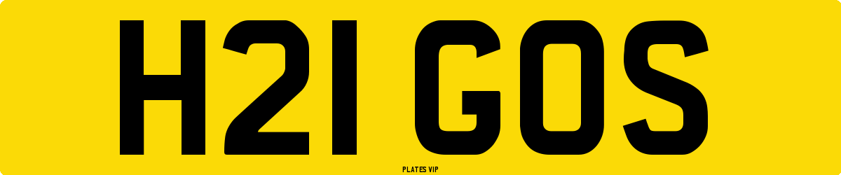 H21 GOS Number Plate