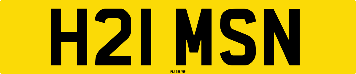 H21 MSN Number Plate