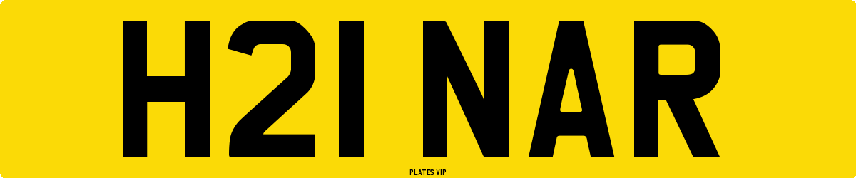 H21 NAR Number Plate