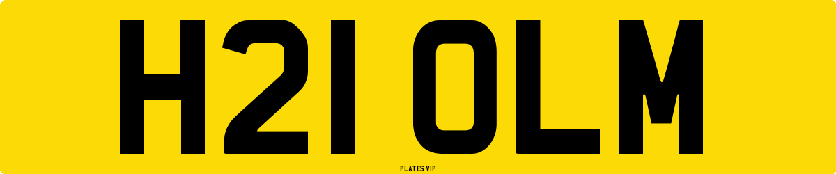 H21 OLM Number Plate