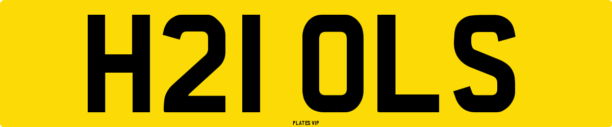 H21 OLS Number Plate
