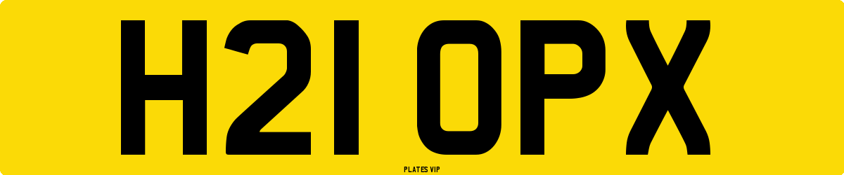 H21 OPX Number Plate