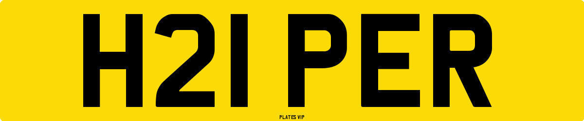 H21 PER Number Plate