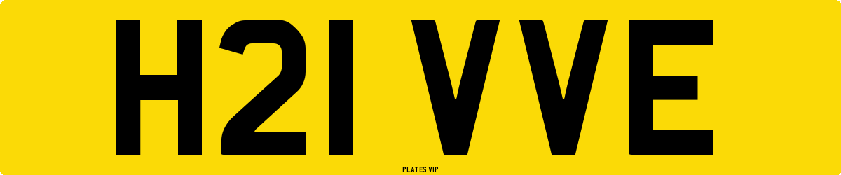 H21 VVE Number Plate