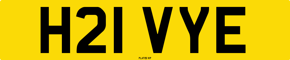 H21 VYE Number Plate