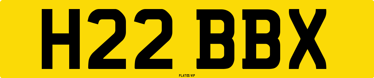 H22 BBX Number Plate