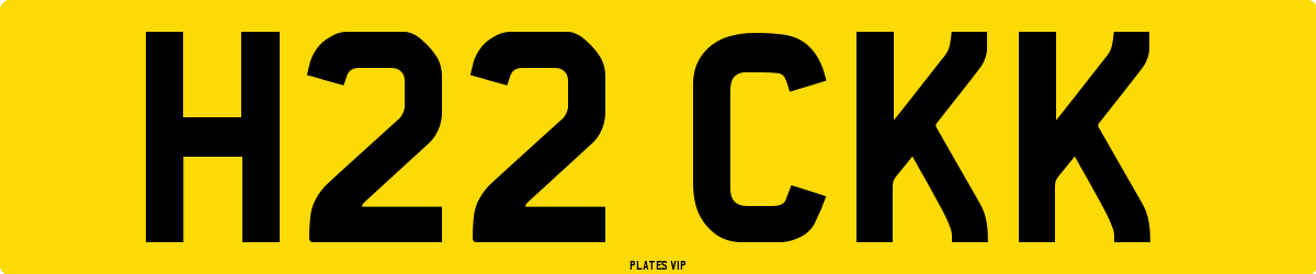 H22 CKK Number Plate