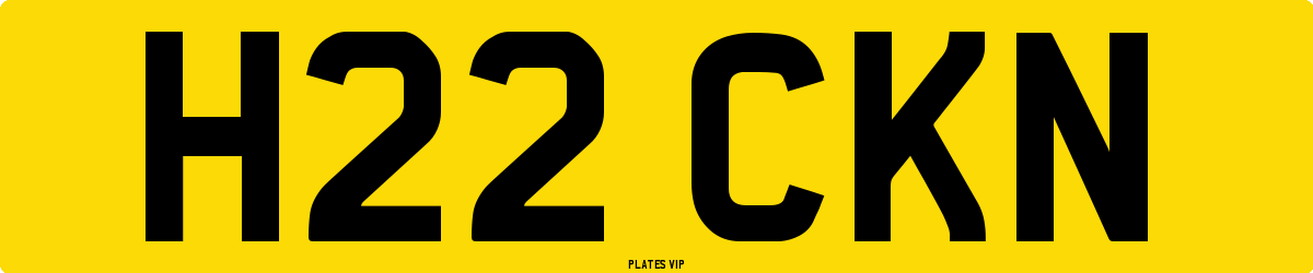 H22 CKN Number Plate