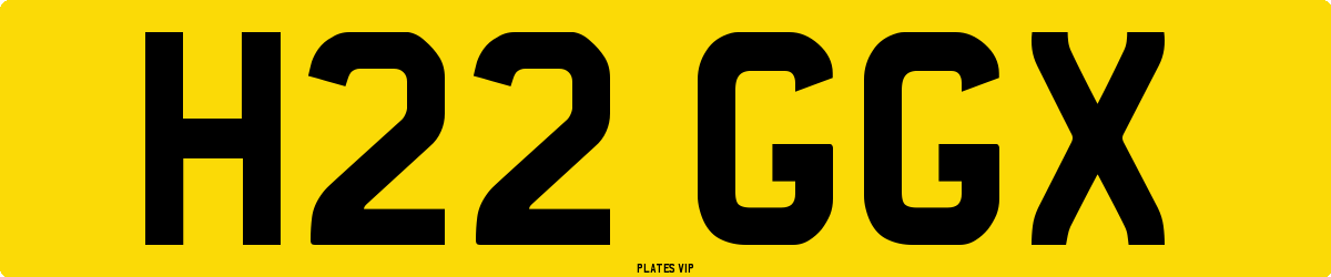H22 GGX Number Plate