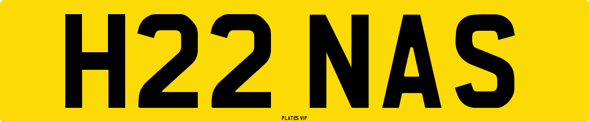 H22 NAS Number Plate