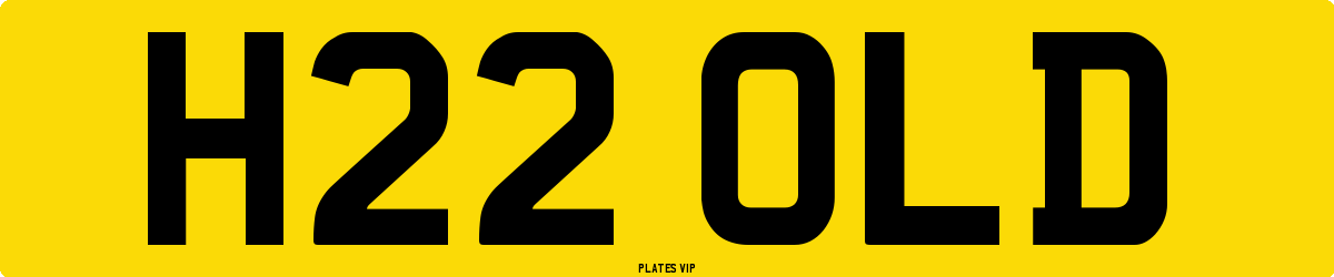 H22 OLD Number Plate