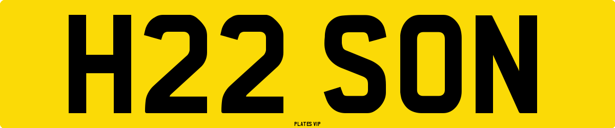 H22 SON Number Plate