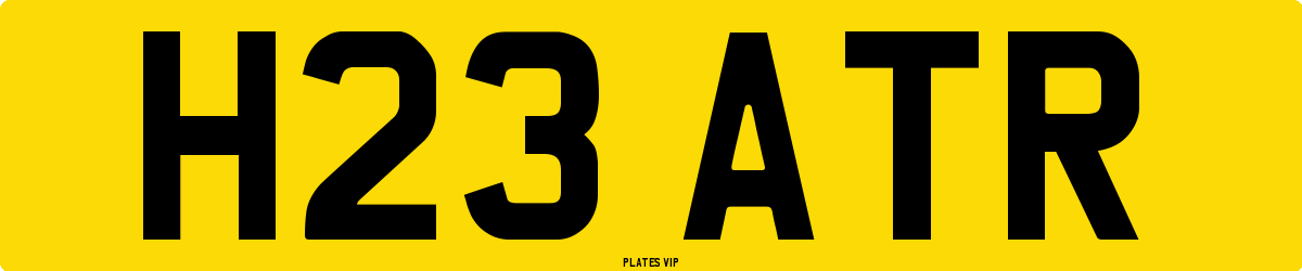 H23 ATR Number Plate