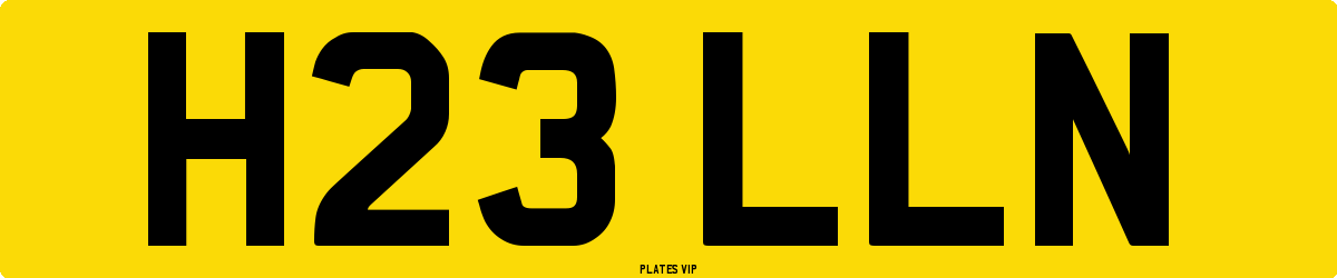 H23 LLN Number Plate