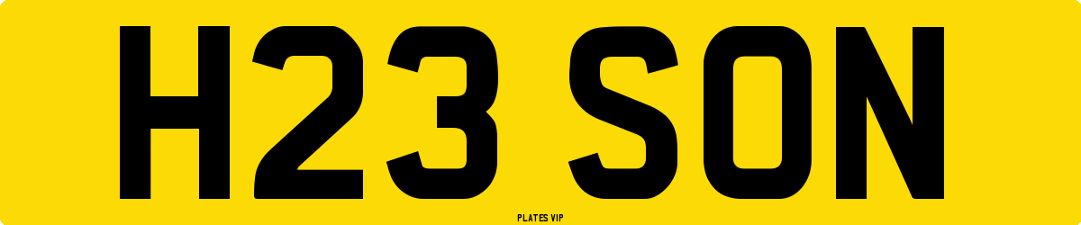 H23 SON Number Plate