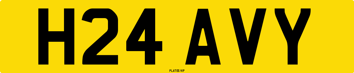 H24 AVY Number Plate