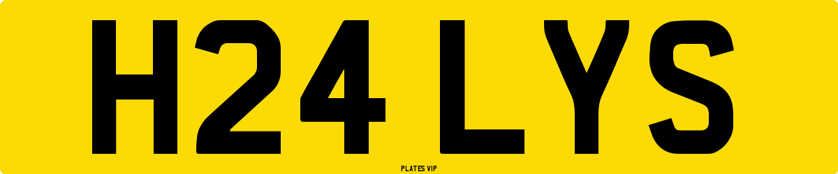 H24 LYS Number Plate