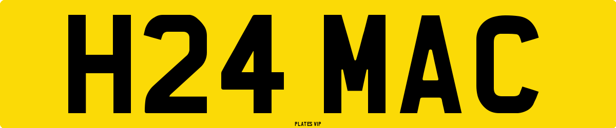 H24 MAC Number Plate