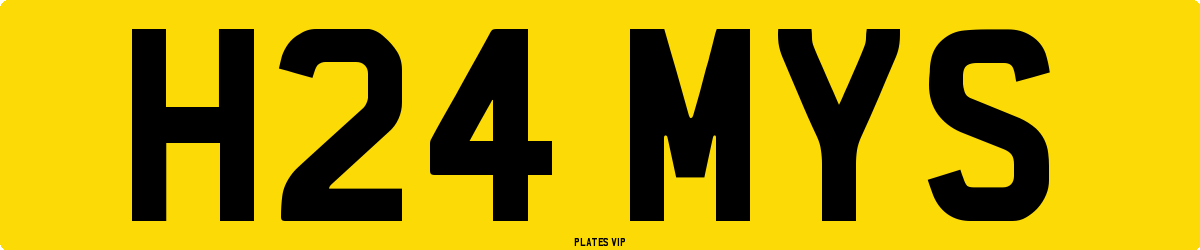 H24 MYS Number Plate