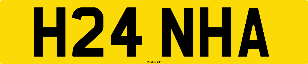 H24 NHA Number Plate
