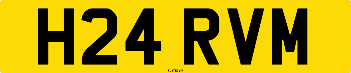 H24 RVM Number Plate