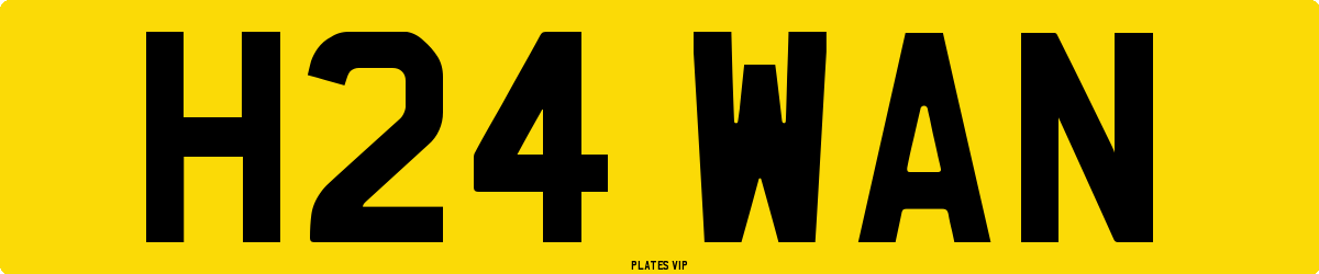 H24 WAN Number Plate