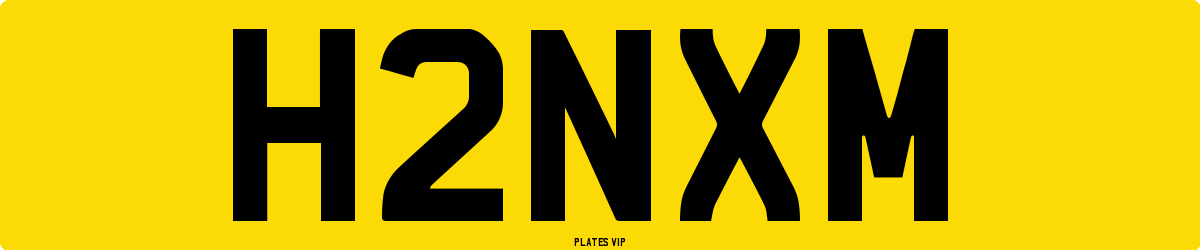 H2NXM Number Plate