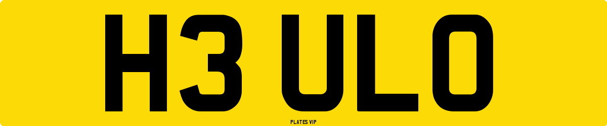 H3 ULO Number Plate
