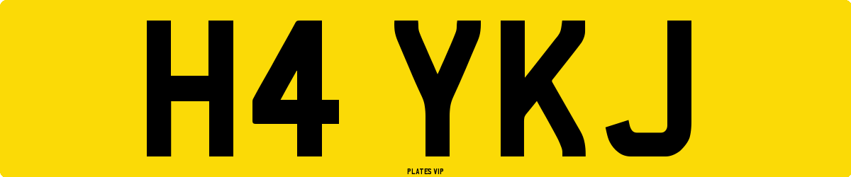 H4 YKJ Number Plate