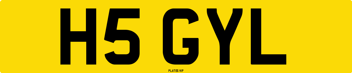 H5 GYL Number Plate
